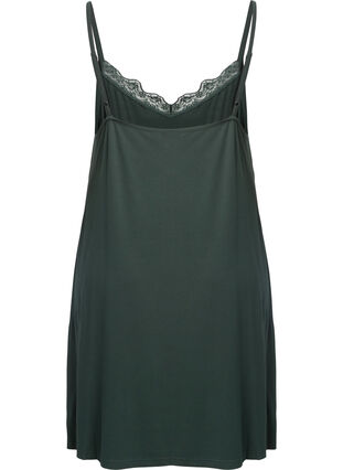 Zizzi Chemise de nuit avec bord dentelle en viscose, Scarab, Packshot image number 1