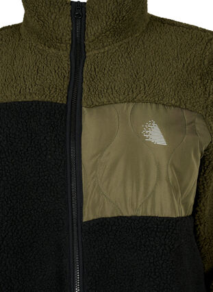 Zizzi Veste teddy contraste de couleurs, Forest Night comb., Packshot image number 2