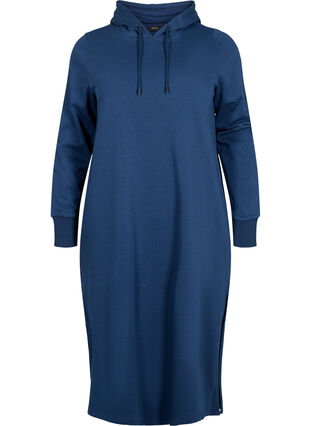 Zizzi Robe sweat-shirt à capuche, Dress Blues, Packshot image number 0