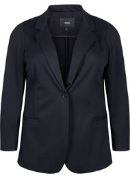 Blazer simple avec fermeture à boutons, Black, Packshot