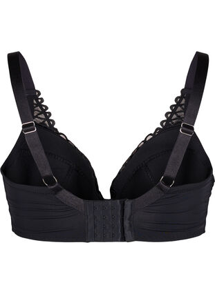 Zizzi Soutien-gorge rembourré avec armature et détails en dentelle, Black, Packshot image number 1