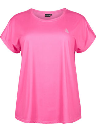 Zizzi T-shirt d'entraînement à manches courtes, Raspberry Rose, Packshot image number 0