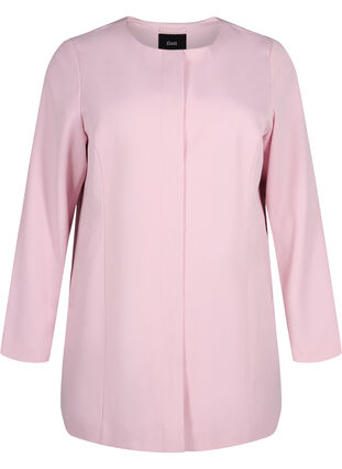 Zizzi Veste de printemps avec patte de boutonnage cachée, Parfait Pink, Packshot image number 0