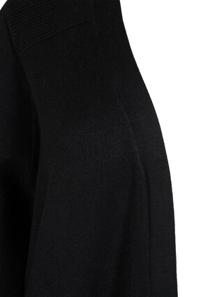 Zizzi Cardigan long en tricot avec poches, Black, Packshot image number 2