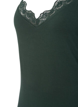 Zizzi Chemise de nuit avec bord dentelle en viscose, Scarab, Packshot image number 2