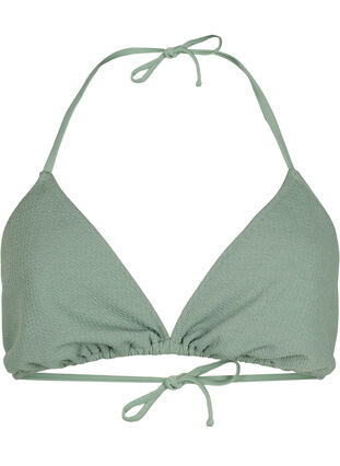 Zizzi Soutien-gorge de bikini triangulaire avec structure en crêpe, Laurel Wreath, Packshot image number 0