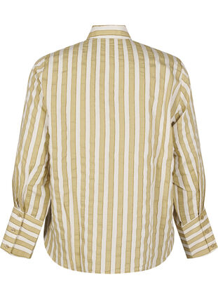 Zizzi Chemise ample à rayures, Thyme w. Sand Stripe, Packshot image number 1