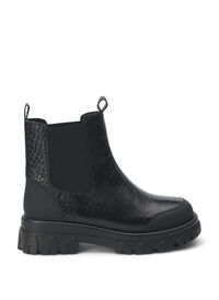 Bottine Chelsea croco en cuir