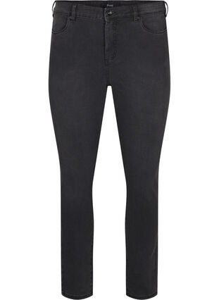 Zizzi Jean Amy taille haute et coupe super slim, Dark Grey Denim, Packshot image number 0