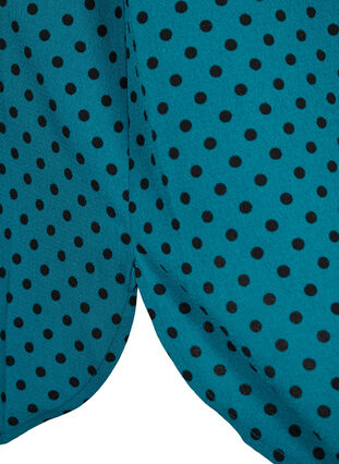 Zizzi Robe imprimée avec cordon à la taille, Shaded Spruce Dot, Packshot image number 3