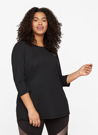 Blouse d'entraînement à manches 3/4, Black, Model