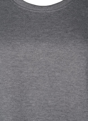 Zizzi Sweat-shirt avec coutures contrastées, Medium Grey Mél, Packshot image number 2