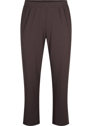 Zizzi FLASH - Pantalon à coupe droite, Chocolate Brown, Packshot image number 0