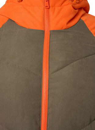 Zizzi Veste d'hiver longue à capuche avec blocs de couleurs, Bungee Cord Comb, Packshot image number 2