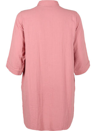 Zizzi Chemise longue en mousseline de coton, Old Rose, Packshot image number 1