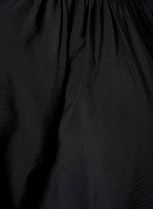 Zizzi Blouse en viscose en forme de A avec des manches 3/4., Black, Packshot image number 3