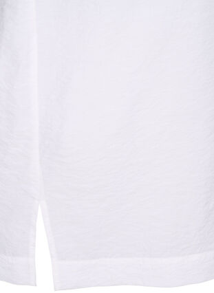 Zizzi Chemise longue en viscose à manches courtes, Bright White, Packshot image number 3