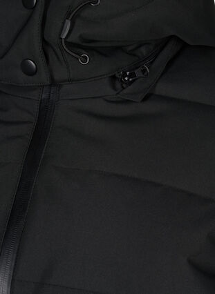 Zizzi Veste de ski avec capuche et ceinture, Black, Packshot image number 4