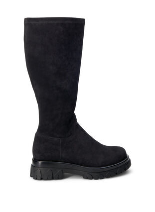 Zizzi Large – Bottes en faux daim, Black, Packshot image number 0