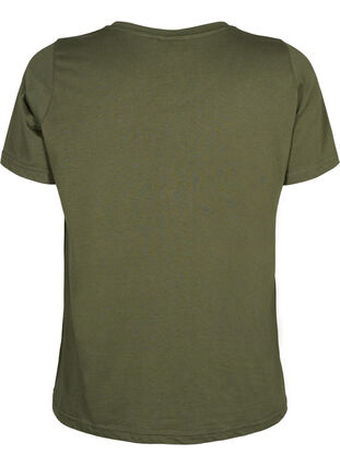 Zizzi FLASH - T-shirt à col rond, Olivie Night, Packshot image number 1
