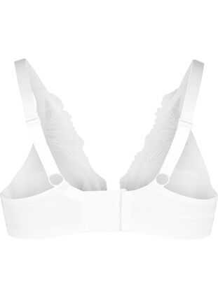 Zizzi Soutien-gorge en dentelle rembourré avec armature, Bright White, Packshot image number 1