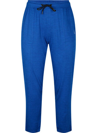 Zizzi Pantalon de sport avec poches et cordons coulissants, S. Blue / Black Mel., Packshot image number 0