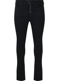 Jeans Amy à taille haute avec fermeture à bouton, Black, Packshot