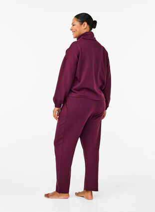 Zizzi Pantalon ample en modal mélange, Fig, Model image number 1