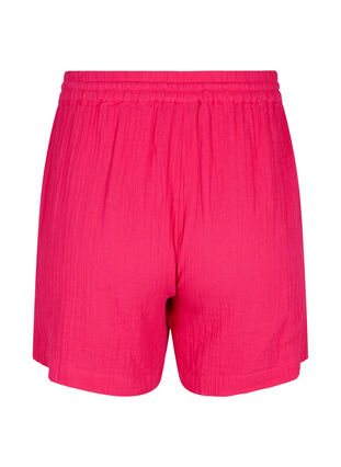 Zizzi Short en mousseline de coton avec poches, Bright Rose, Packshot image number 1