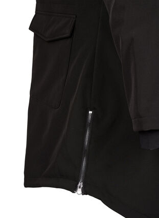 Zizzi Veste softshell résistante à l'eau avec doublure matelassée, Black, Packshot image number 4