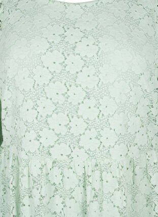 Zizzi Robes en dentelle avec manches longues, Pastel Green , Packshot image number 2