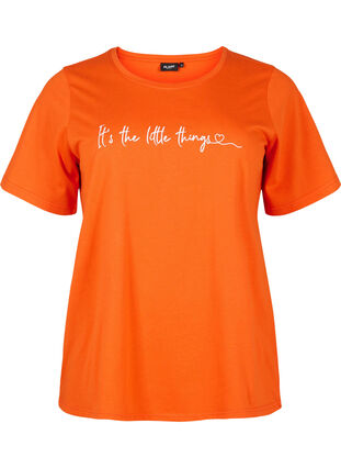 Zizzi FLASH - T-shirt avec motif, Orange.com, Packshot image number 0