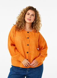 Cardigan en tricot côtelé avec boutons, Marmelade Mel., Model