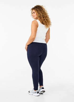 Zizzi Leggings en coton avec doublure, Night Sky, Model image number 1