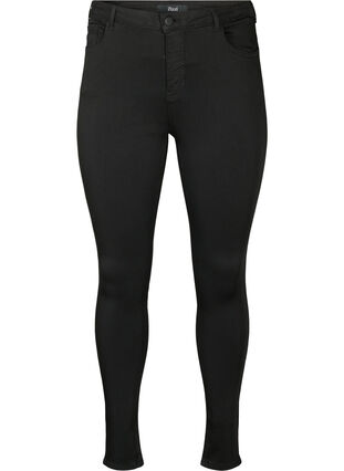 Zizzi Jeans Amy taille haute, éclat de la couleur noire garanti, Black, Packshot image number 0