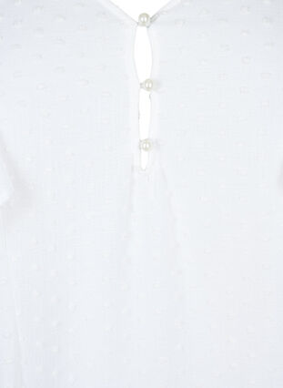 Zizzi Chemisier en plumetis à manches courtes, Bright White, Packshot image number 2
