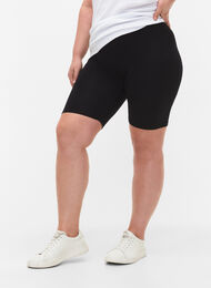 Short cycliste de base de couleur unie, Black, Model