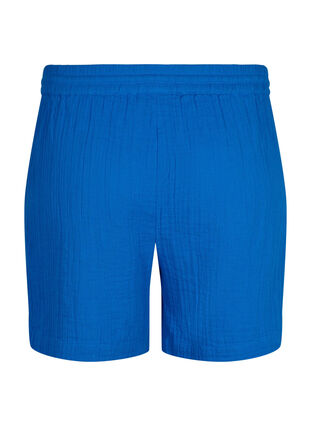 Zizzi Short en mousseline de coton avec poches, Victoria blue, Packshot image number 1
