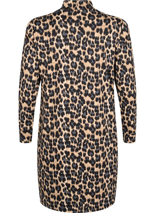 Zizzi FLASH - Robe à manches longues avec col roulé, Leopard Print, Packshot image number 1