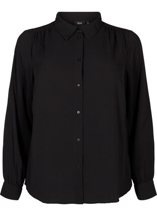 Zizzi Chemise de couleur unie, Black, Packshot image number 0