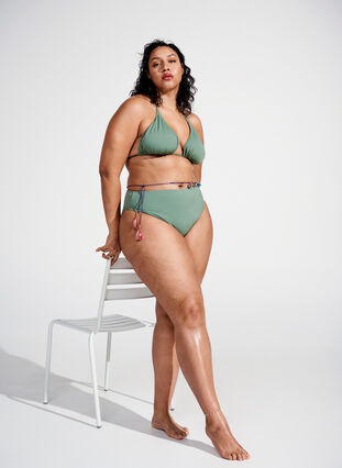 Zizzi Culotte de bikini Tai à taille régulière, Laurel Wreath, Image image number 0