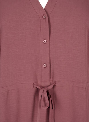 Zizzi Robe à manches courtes avec ceinture à nouer, Rose Brown, Packshot image number 2