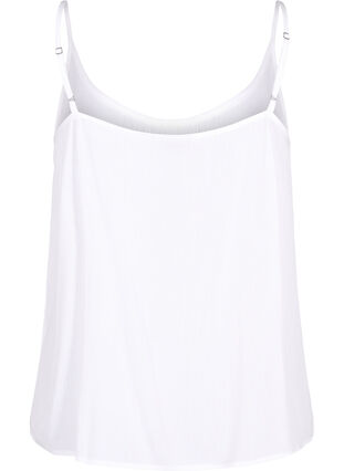 Zizzi Top à bretelles en viscose, Bright White, Packshot image number 1