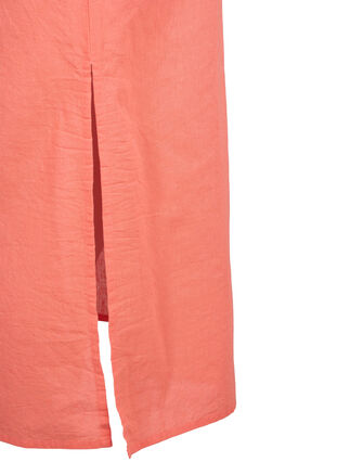 Zizzi Robe sans manches en mélange de coton avec du lin, Living Coral, Packshot image number 4