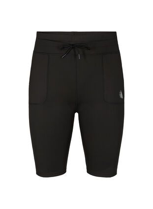 Zizzi  Short d'entraînement moulant avec poches, Black, Packshot image number 0