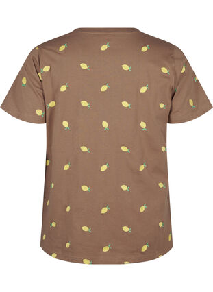 Zizzi T-shirt en coton bio avec citrons, Coca M. Lemon Emb., Packshot image number 1