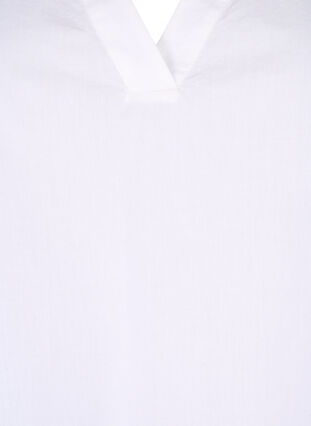 Zizzi Top en coton sans manches avec volants, Bright White, Packshot image number 2