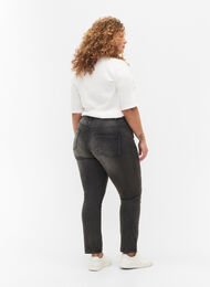 Jeans Emily Slim fit à taille régulière, Dark Grey Denim, Model