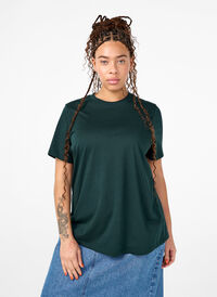 T-shirt basique en coton à col rond, Scarab, Model