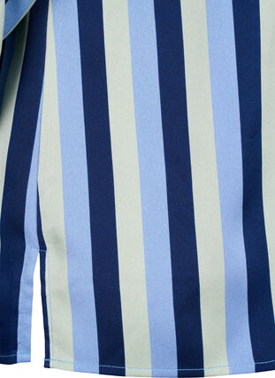 Zizzi Chemises en satin rayé, Blue Stripe, Packshot image number 4